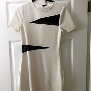 Express white and black shirt dress
